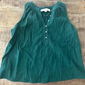 LOFT Green Sleeveless Top